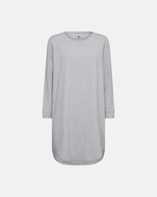 Bambusviskose, Big Shirt mit Ärmeln, Grau melange
