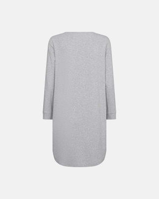Bambusviskose, Big Shirt mit Ärmeln, Grau melange
