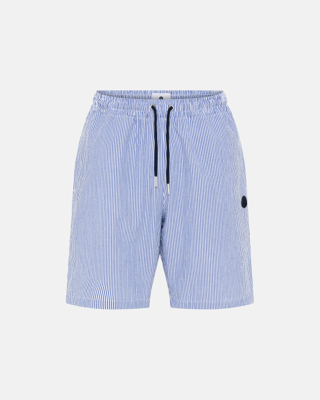 Bio-Baumwolle, Pyjama-Shorts, Blau gestreift -JBS of Denmark Men