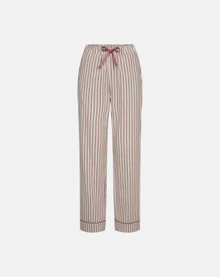 100% Bio-Baumwolle, Schlafanzughose "Flanell", Gestreift rosa -JBS of Denmark Women