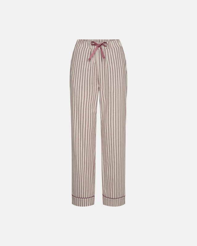 100% Bio-Baumwolle, Schlafanzughose "Flanell", Gestreift rosa -JBS of Denmark Women
