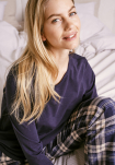 100% Bio-Baumwolle, Schlafanzughose "Flanell", Kariert -JBS of Denmark Women