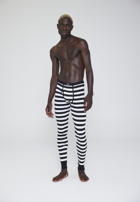 100 % Bio-Baumwolle, Long Johns, Gestreift