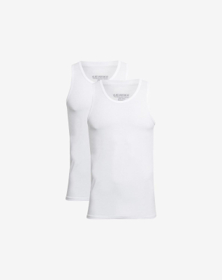 Bambusviskose, Unterhemd Top, 2-pack, Weiß -JBS