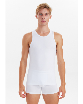 Bambusviskose, Unterhemd Top, 2-pack, Weiß -JBS
