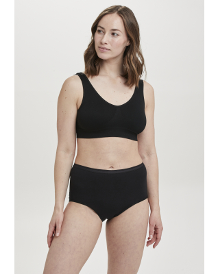 Bio-Baumwolle, Maxi Slip, 5-Pack, Schwarz