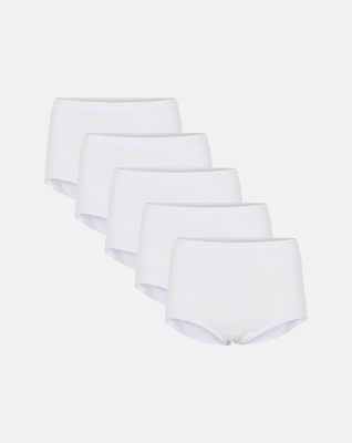 Bio-Baumwolle, Maxi Slip, 5-Pack, Weiß