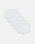 Bio-Baumwolle, Maxi Slip, 5-Pack, Weiß -Decoy