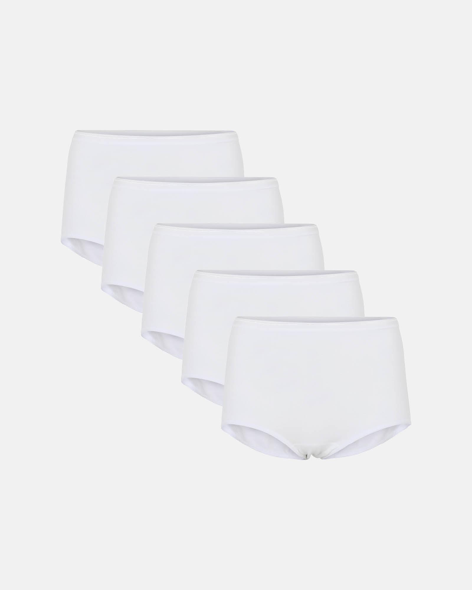 Bio-Baumwolle, Maxi Slip, 5-Pack, Weiß -Decoy Bio-Baumwolle, Maxi Slip, 5-Pack, Weiß -Decoy