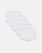 Bio-Baumwolle, Maxi Slip, 5-Pack, Weiß - Decoy
