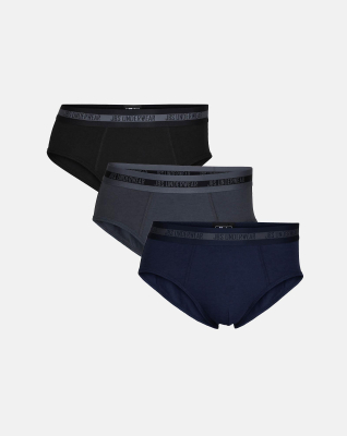 Bambusviskose, Slips Unterhosen, 3-Pack, mehrfarbig marine -JBS