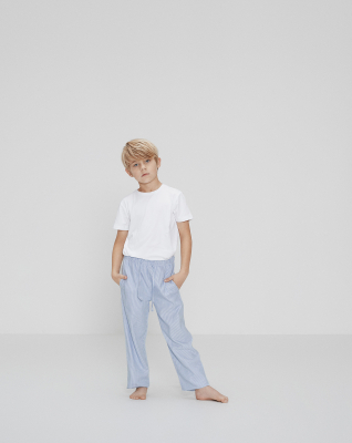 Bambus, Pyjamahosen, Blau gestreift