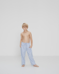 Bambus, Pyjamahosen, Blau gestreift -JBS of Denmark Kids