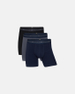Bambusviskose, Boxershorts "Lange Beine", 3er-Pack, Schwarz, Grau, Blau - JBS