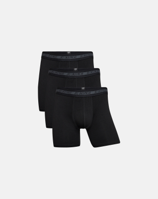 Bambusviskose, Boxershorts "Lange Beine", 3er-Pack, Schwarz -JBS