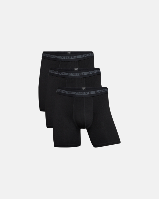 Bambusviskose, Boxershorts "Lange Beine", 3er-Pack, Schwarz -JBS