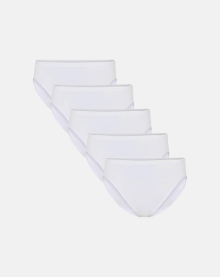 Bio-Baumwolle, Tai Panties, 5-Pack, Weiß -Decoy