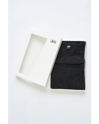 Bambusviskose, Pyjama, Schwarz -JBS