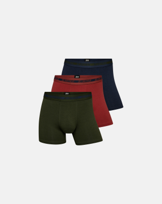 Bambusviskose, Boxer, 3-pack, Mehrfarbig -JBS