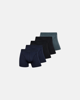 Bambusviskose, Boxershorts, 5-Pack, Mehrfarbig -Claudio