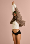 Bambus, Brief Pantie "AbsorbTech" 30 ml, Schwarz -JBS of Denmark Women