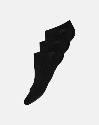 Bambusviskose, Footies, 3er-Pack, Schwarz
