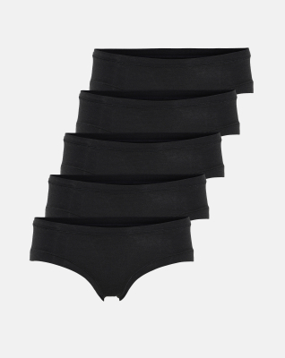 Bambusviskose, Hipster, 5er-pack, Schwarz