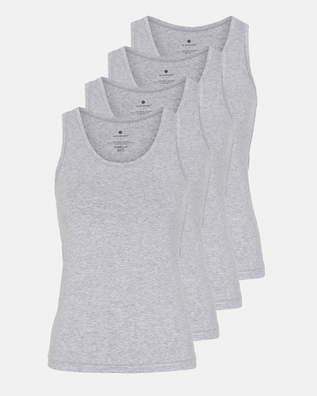4-pack Bambus, Top breite Träger, Grau -JBS of Denmark Women