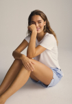 Bambusviskose, Pyjamas shorts, Blau