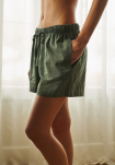 Bambus, "Seersucker" Schlafshorts, Grün -JBS of Denmark Women