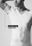 Bambusviskose, Sweatproof T-shirt, V-neck, Weiss -JBS