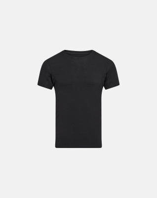 Bambusviskose, Sweatproof T-shirt, O-neck, Schwarz -JBS