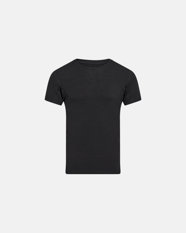 Bambusviskose, Sweatproof T-shirt, O-neck, Schwarz -JBS