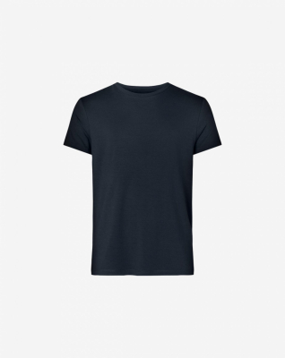 Bambus, T-Shirt, Navy -Resteröds