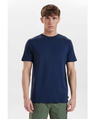 Bambus, T-Shirt, Navy -Resteröds