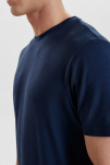 Bambus, T-Shirt, Navy -Resteröds