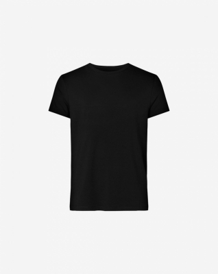 Bambus, T-Shirt mit Rundhalsausschnitt, Schwarz -Resteröds