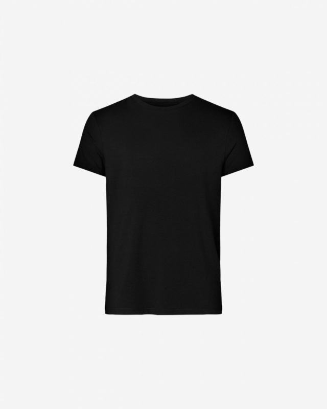 Bambus, T-Shirt mit Rundhalsausschnitt, Schwarz -Resteröds