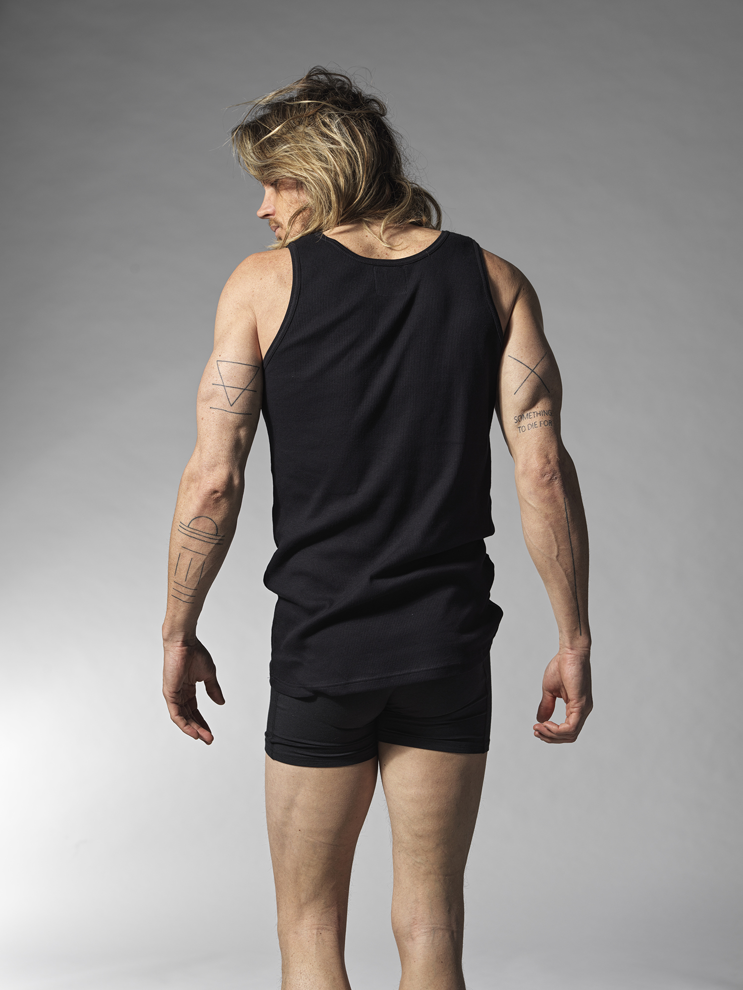 Bio-Baumwolle, Unterhemd Top Rib, 2-pack, Schwarz -Resteröds Bio-Baumwolle, Unterhemd Top Rib, 2-pack, Schwarz -Resteröds