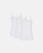 Bio-Baumwolle | Trägertop | 3-Pack | Weiß - Decoy