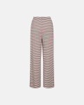 Bambusviskose, Rib-Hose, Dunkelrosa Gestreift -JBS of Denmark Women