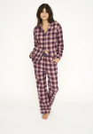 100% Bio-Baumwolle, Pyjama-Hemd, Rotkariert -JBS of Denmark Women