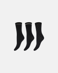 Bambusviskose, Knöchelsocken, 3er-Pack, Schwarz -Decoy