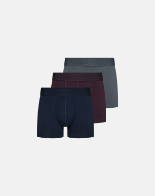 Bambusviskose, Boxershorts "Gunnar", 3er-Pack, Blau/Rot/Blau -Resteröds