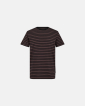 Bambusviskose, T-Shirt "O-Neck", Braun/Schwarz - Resteröds