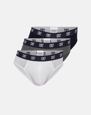 Ökologische Baumwolle, Briefs „Basic“, 3er-Pack, Mehrfarbig -CR7