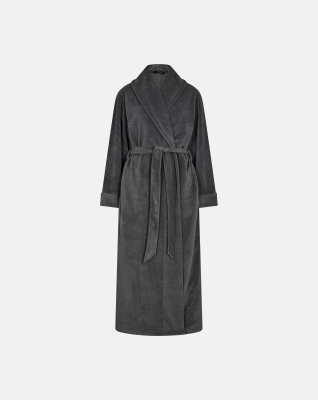 Recycelte polyester, Lang Bademantel, Grau -Decoy