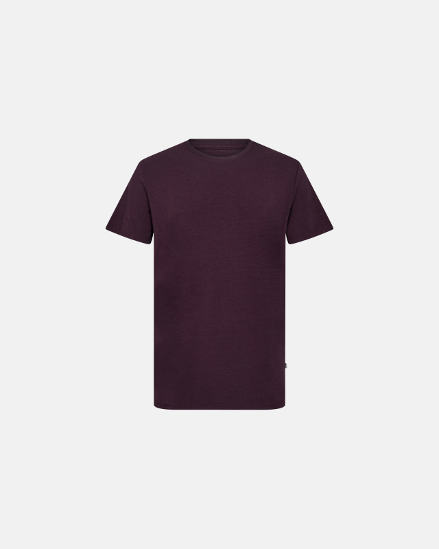 Bambusviskose, T-Shirt O-Ausschnitt, Lila -Resteröds