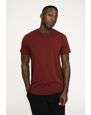 Bambusviskose, T-Shirt O-Neck, Rot -Resteröds
