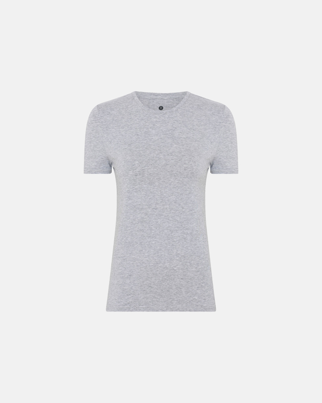 Bambus, T-Shirt o-neck "slim-fit", Grau